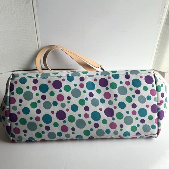 Amanda Smith Polka Dot Large tote/Shoulder Bag, Weekender, Grocery Bag in  purpl - Picture 4 of 12